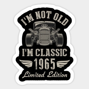 I'm Classic Car 57th Birthday Gift 57 Years Old Born In 1965 Sticker